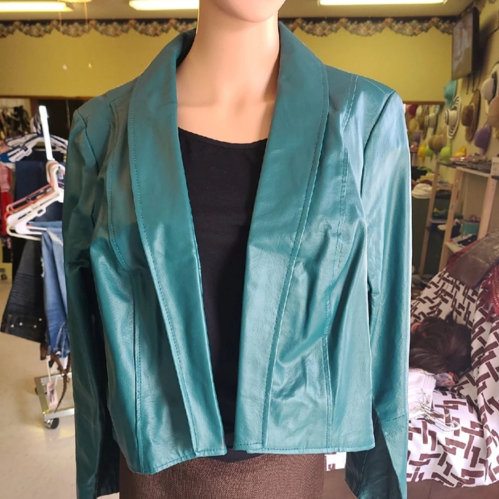 Emerald Green Leather Jacket